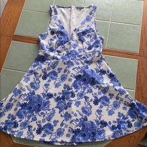 Blue floral Charlotte Russe+ dress!
